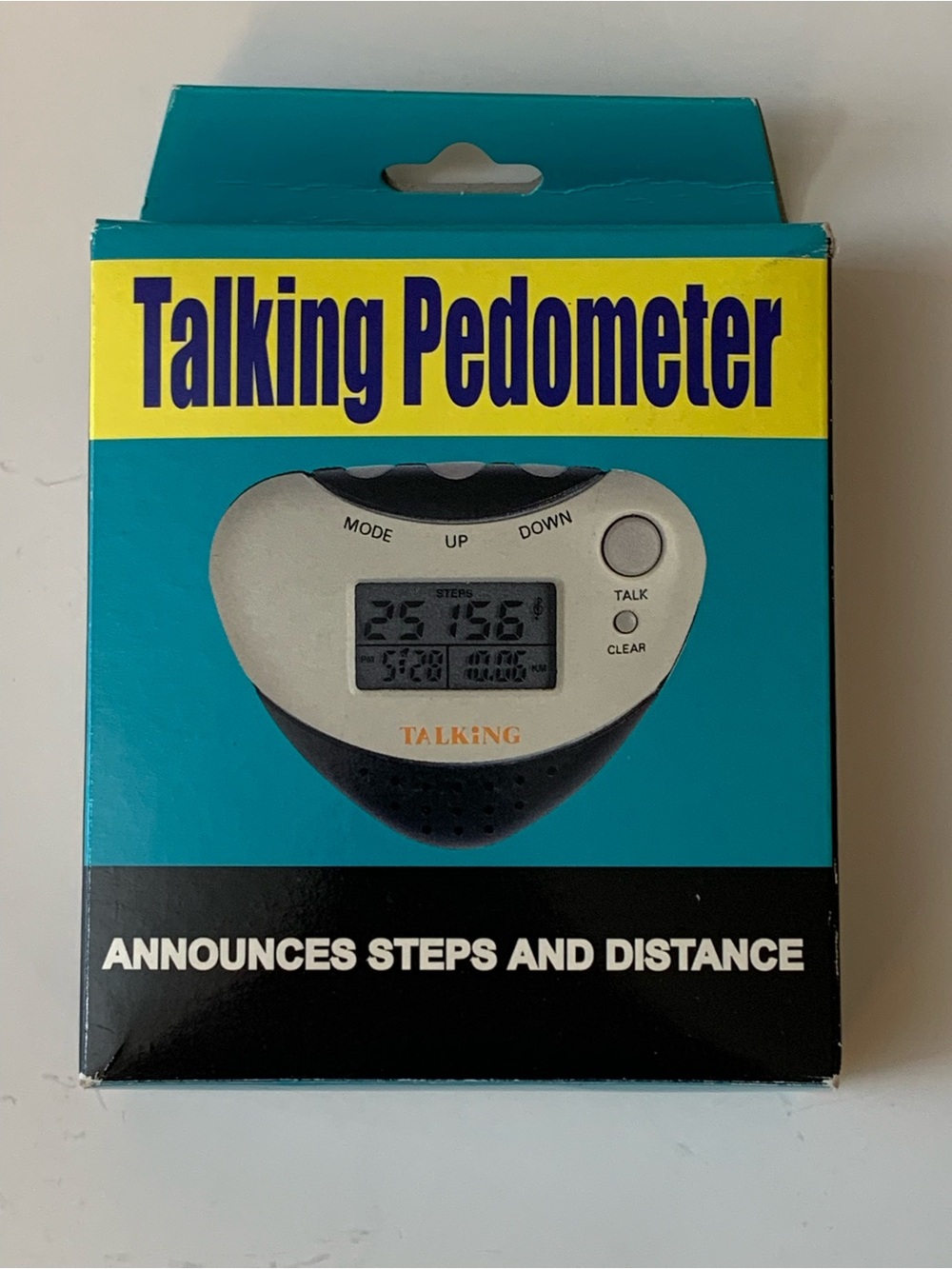 Vintage Talking Pedometer MSR #5909 Heart-Shaped - New Sealed In Plastic Box